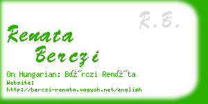 renata berczi business card